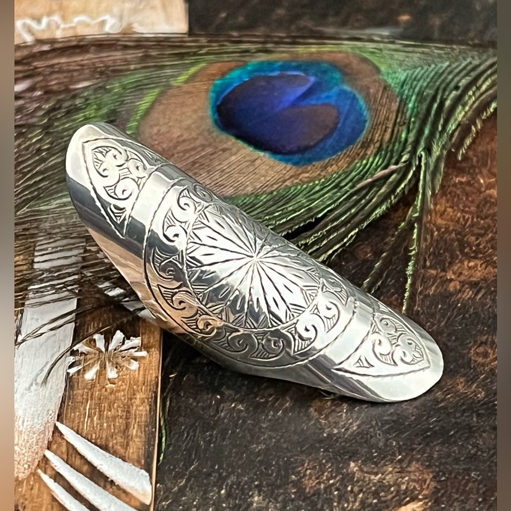 SterlingSilver tribal mandala Ring size 8 fits like a 7-7.5
